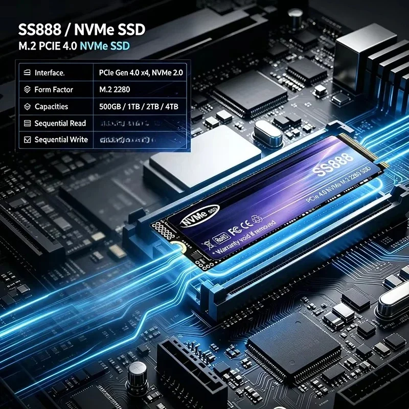 SS888 NVMe M.2 SSD 500GB 1TB 2 - đánh giá và giá M.2 Nvme 4Tb Pcie 4.0 Ssd