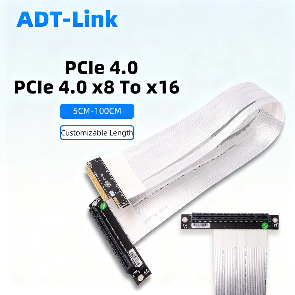 ADT-Link PCIE 4.0 / 3.0 X8 To  - đánh giá và giá Pcie 4.0 X16 Riser Cable 90 Degree
