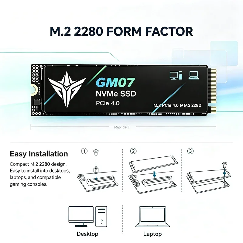 New GM07 M2 SSD Hard Disk, PCI - đánh giá và giá M.2 Nvme 4Tb Pcie 4.0 Ssd