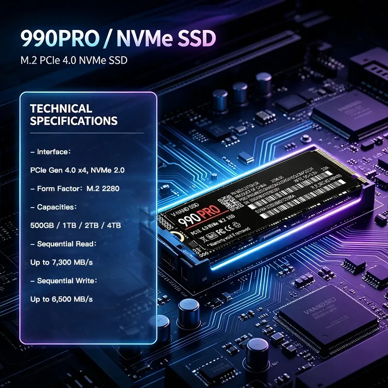 Original 990 PRO M.2 2280 NVMe - đánh giá và giá M.2 Nvme 4Tb Pcie 4.0 Ssd